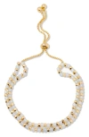 Brook & York Brook And York Evette Birthstone Beaded Slider Bracelet In Gold March