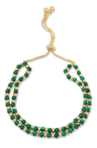 Brook & York Brook And York Evette Birthstone Beaded Slider Bracelet In Gold May