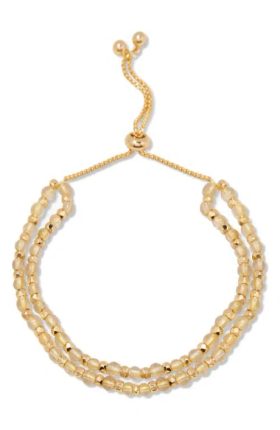 Brook & York Brook And York Evette Birthstone Beaded Slider Bracelet In Gold November