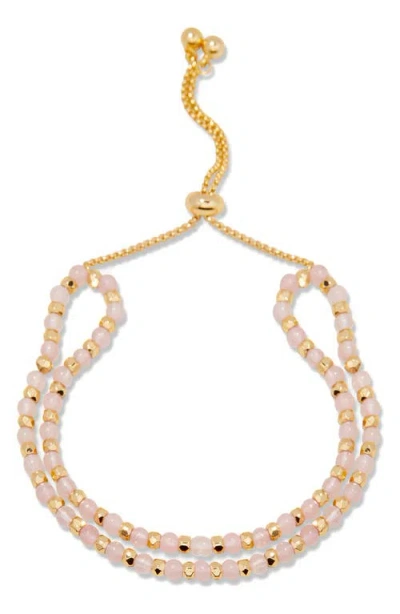 Brook & York Brook And York Evette Birthstone Beaded Slider Bracelet In Gold October