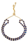Brook & York Brook And York Evette Birthstone Beaded Slider Bracelet In Gold September
