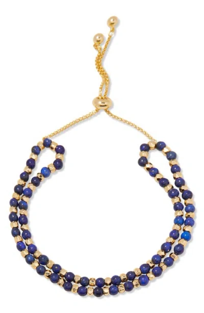 Brook & York Brook And York Evette Birthstone Beaded Slider Bracelet In Gold September