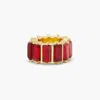 Brook & York Gaby Baguette Birthstone Bead In Red