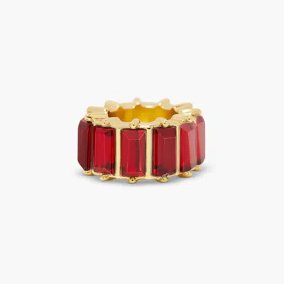 Brook & York Gaby Baguette Birthstone Bead In Red