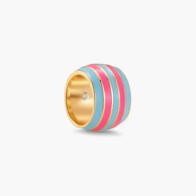 Brook & York Gaby Enamel Stripe Bead In Gold