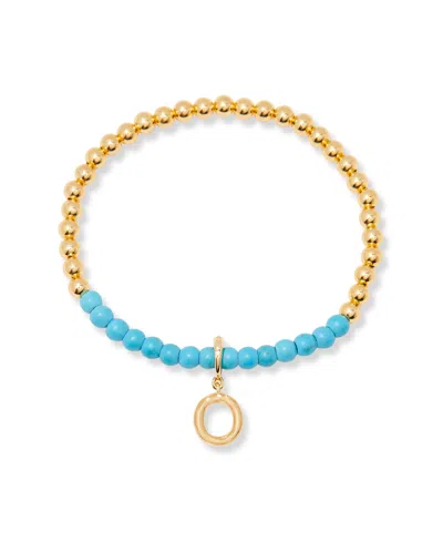 Brook & York Gold Plated Bennett Initial Gemstone Bracelet
