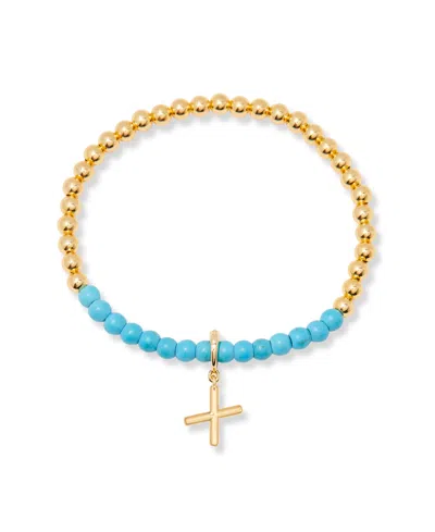 Brook & York Gold Plated Bennett Initial Gemstone Bracelet