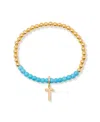 Brook & York Gold Plated Bennett Initial Gemstone Bracelet