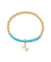 Brook & York Gold Plated Bennett Initial Gemstone Bracelet