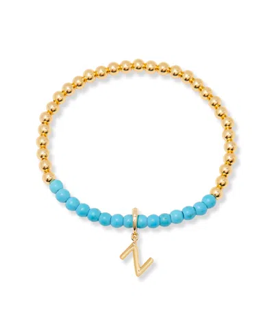 Brook & York Gold Plated Bennett Initial Gemstone Bracelet