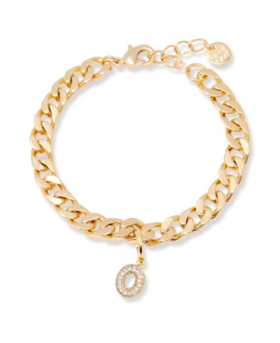 Brook & York Gold Plated Ella Crystal Initial Chain Bracelet