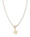 Brook & York Gold Plated Isabella Mini Initial Tennis Chain Necklace