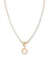 Brook & York Gold Plated Isabella Mini Initial Tennis Chain Necklace
