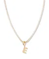 Brook & York Gold Plated Isabella Mini Initial Tennis Chain Necklace In Gold