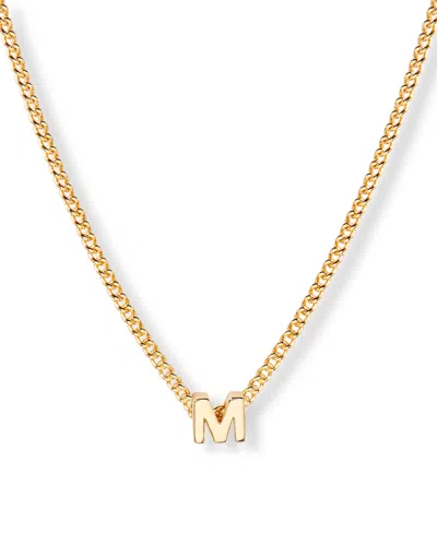 Brook & York Gold Plated Kira Mini Initial Short Pendant Necklace