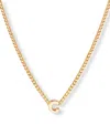 Brook & York Gold Plated Kira Mini Initial Short Pendant Necklace