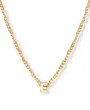 Brook & York Gold Plated Kira Mini Initial Short Pendant Necklace