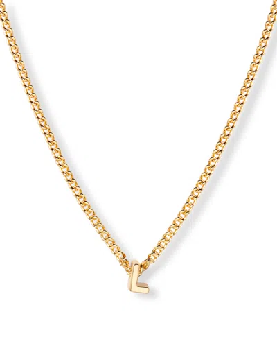 Brook & York Gold Plated Kira Mini Initial Short Pendant Necklace