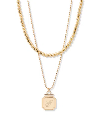 Brook & York Gold Plated Margot Initial Layering Necklace Set