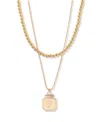 Brook & York Gold Plated Margot Initial Layering Necklace Set