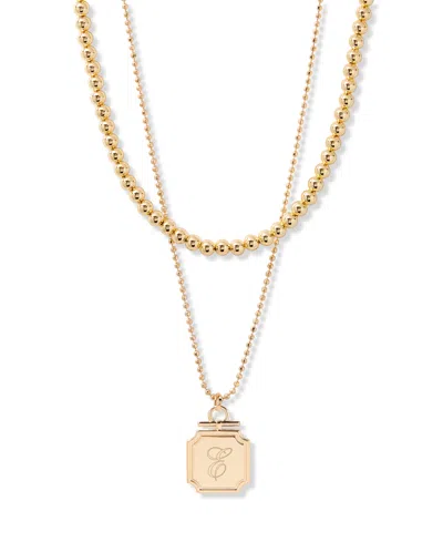 Brook & York Gold Plated Margot Initial Layering Necklace Set