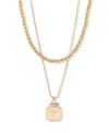 Brook & York Gold Plated Margot Initial Layering Necklace Set