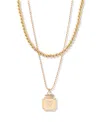 Brook & York Gold Plated Margot Initial Layering Necklace Set
