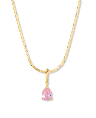 Brook & York Gold Plated Melrose Teardrop Birthstone Short Pendant Necklace