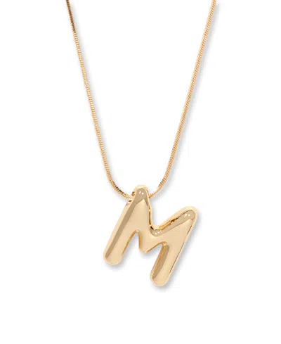 Brook & York Gold Plated Pippa Bubble Initial Short Pendant Necklace