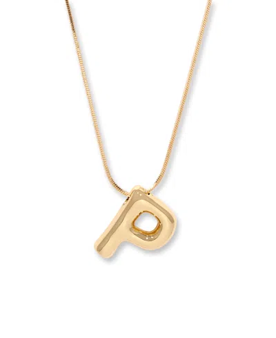 Brook & York Gold Plated Pippa Bubble Initial Short Pendant Necklace