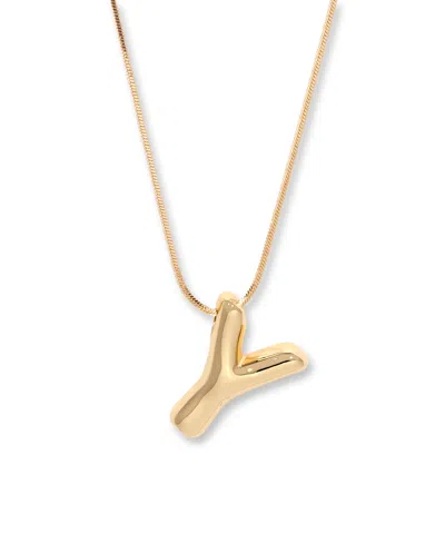 Brook & York Gold Plated Pippa Bubble Initial Short Pendant Necklace