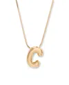 Brook & York Gold Plated Pippa Bubble Initial Short Pendant Necklace