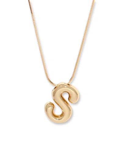 Brook & York Gold Plated Pippa Bubble Initial Short Pendant Necklace