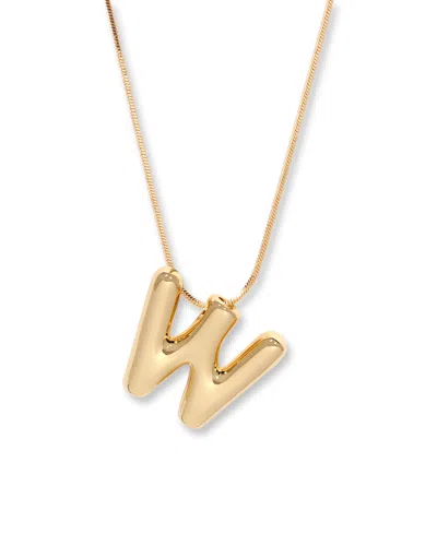 Brook & York Gold Plated Pippa Bubble Initial Short Pendant Necklace