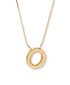 Brook & York Gold Plated Pippa Bubble Initial Short Pendant Necklace