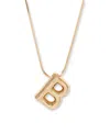 Brook & York Gold Plated Pippa Bubble Initial Short Pendant Necklace