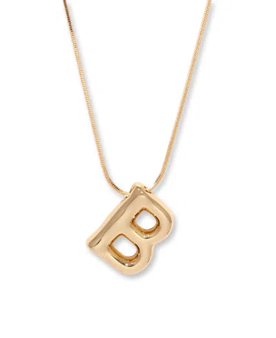 Brook & York Gold Plated Pippa Bubble Initial Short Pendant Necklace