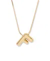 Brook & York Gold Plated Pippa Bubble Initial Short Pendant Necklace