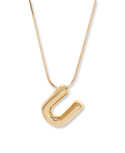 Brook & York Gold Plated Pippa Bubble Initial Short Pendant Necklace