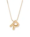 Brook & York Gold Plated Pippa Bubble Initial Short Pendant Necklace