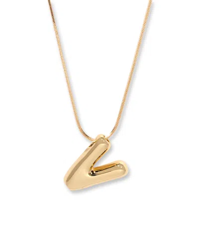 Brook & York Gold Plated Pippa Bubble Initial Short Pendant Necklace