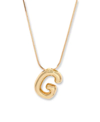 Brook & York Gold Plated Pippa Bubble Initial Short Pendant Necklace