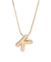 Brook & York Gold Plated Pippa Bubble Initial Short Pendant Necklace
