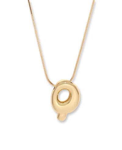 Brook & York Gold Plated Pippa Bubble Initial Short Pendant Necklace
