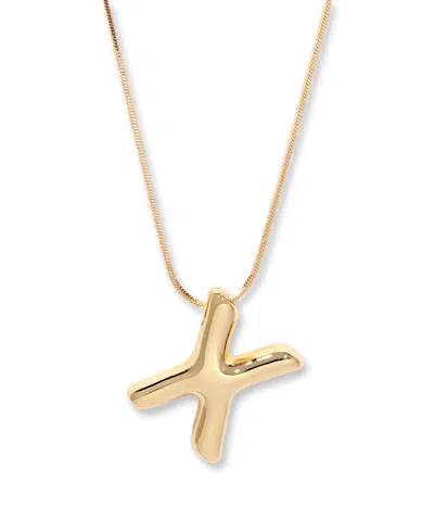Brook & York Gold Plated Pippa Bubble Initial Short Pendant Necklace
