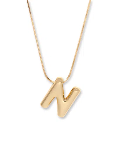 Brook & York Gold Plated Pippa Bubble Initial Short Pendant Necklace