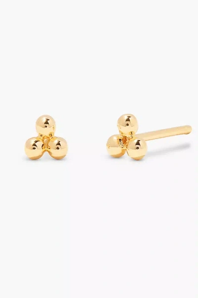 Brook & York Gold Vermeil Triple Ball Stud Earrings
