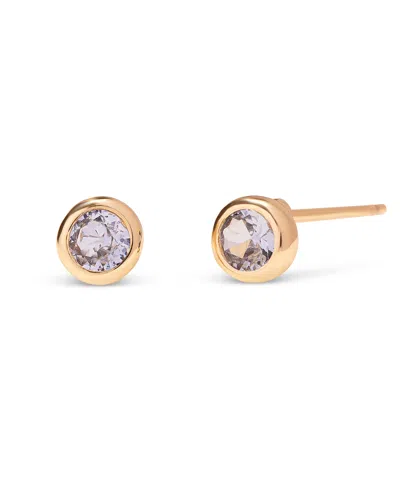 Brook & York Gold-plated Eliza Birthstone Earrings In Mar