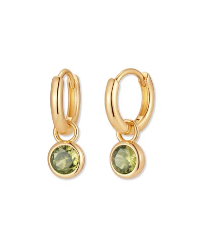 Brook & York Gold-plated Matilda Birthstone Hoop Earrings In Aug