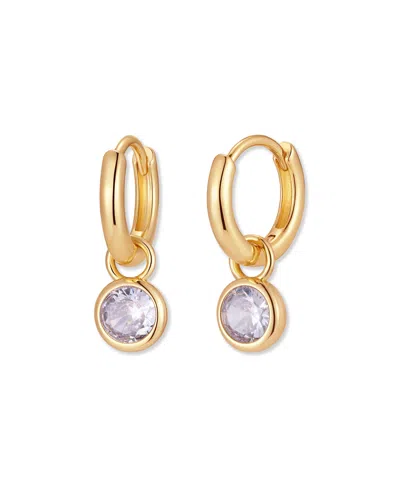 Brook & York Gold-plated Matilda Birthstone Hoop Earrings In Jun